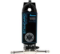 IBANEZ SI Series (Standard) Instrument Cable - 2 Angled Plug Patch Cable Jack/Jack - Jack, Black - 0.15 m / 0.5 ft (SI05P)