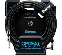 Ibanez Straight and Right Angle Plugs Guitar Instrument Cable, 20 ft