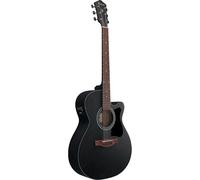 Ibanez VC44CE-WK Weathered Black Open Pore Acoustic-Electric Guitar - Cutaway Grand Concert Body, Meranti Top & Back/Sides, Nandu Wood Fretboard & Bridge, AEQ-2T Preamp w/Tuner