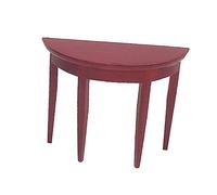 ibasenice 1:12 Dollhouse Miniature Writing Desk Model Wooden Desk Decor Half-Round Table for Mini House Layout Desktop Ornament