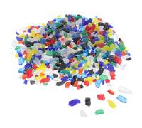 ibasenice 1 Bag Irregular Colored Glass Blocks for Art Projects and DIY Crafts Microwave Kiln Compatible Glass Pieces for Making Or Decorating Dishes Or Bowls