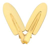 ibasenice 1 Pair Lightweight Golden Alloy Hair Styling Clamps Practical Hairdresser Bang Clips for Professional Hair Stylist and Family Use