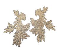 ibasenice 1 Pair of Golden Sequined Embroidered Patches for Clothes and Skirts, Easy to Sew Pp Sequin Appliques, Unique and Elegant Design for Patchwork and Hair Clips