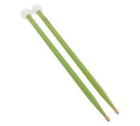 ibasenice 1 Pair Percussion Felt Drum Mallets with Dual Head, Curved Wooden Handle and Soft Felt Head, 16in Drumsticks for Jazz Cymbal and Orchestra Bell Practice and Rehearsal