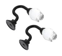 ibasenice 1 Pair U-Shaped Curtain Hooks with Crystal and Alloy Material, Elegant and Firm Design for Home Or Hotel Window Decorations, Decorative and Graceful Curtain Accessories