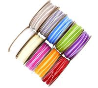 ibasenice 1 Roll 10m Plush Fabric Wrapping Ribbon Band for Clothing and Collar, Elegant Non-Elastic Decorative DIY Plush Ribbons for Holiday Packages and Crafts in Grey