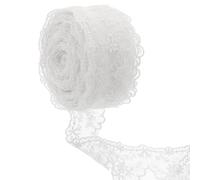 ibasenice 1 Roll White Polyester Lace Trim with Elegant Style Lace Trim Suitable for Decoration Can Be Cut to Length for DIY Clothing Sewing and Wardrobe Accessories