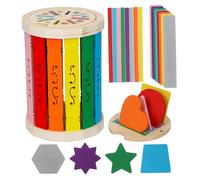 ibasenice 1 Set Color Sorting Cups for Montessori Developmental Matching Game Sensory Plaything for Skill Development Convenient Storage Portable Fun