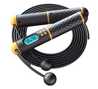 ibasenice 1 Set Digital Counting Jump Rope Adjustable Cordless Workout Ropes for Home Fitness High Definition Display with Weight Calorie Tracking Durable Wire Skid Handles for Indoor