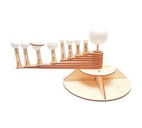 ibasenice 1 Set DIY Educational Solar System Model Kit Unfinished Wooden Solar System for Promotes Cognitive Skills and Imagination for Science Projects and Learning