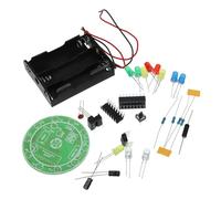 ibasenice 1 Set DIY Electric Circuit Kit Electronic Lucky Draw Wheel with LED Lights Solder Practice Components for Science Experiment and Hands Learning