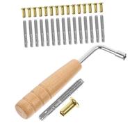 ibasenice 1 Set Lyre Harp String Pin Nails with Tuning Wrench 16-Tone Lyre String Set Sturdy Musical Instrument Part Fixing for Harp