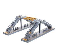 ibasenice 1 Set Pedestrian Bridge Sand Table Ornament Footbridge Building Model Train Station Building Toys Fake Footbridge Railway Station Model Train Educational Toy Plastic Puzzle Props