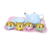 ibasenice 1 Set Tea Ware Mini Kitchen Simulation Tableware Model for Pretend Play Tinplate Material Bright and Design for Imaginative Tea Parties