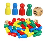 ibasenice 1 Set Wooden Game Pawns Sturdy Replacement Game Pieces Engaging Figures for Parties and Family Fun Smooth Finish Construction