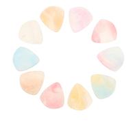 ibasenice 10 Pcs Heart Shaped Resin Guitar Picks Set with Gradient Design, Heavy Plectrums for Electric Acoustic Guitar, Bass and Ukulele Players Accessories