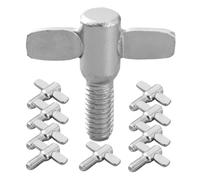 ibasenice 10-piece Drum Set Wing Screw Accessories M6*10 Cymbal Top Screws Compatible Snare and Bass Drums for Percussion Instruments