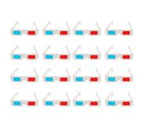 ibasenice 100pcs 3d Cardboard Glasses Universal Anaglyph Glasses Eyewear for Movie Video