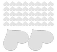 ibasenice 100pcs Acrylic Heart Sticker Wall Sticker Artwork for Walls Modern Artistic Silver Heart-Shaped Mirror Design Decoration for Home Decoration