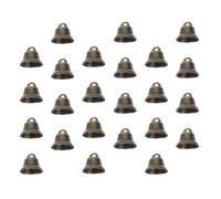 ibasenice 100pcs Bronze Small Craft Bells for Christmas Crafting, Copper Material with Delicate Design, Hanging Bell Decor for Backpack and Holiday Decorations