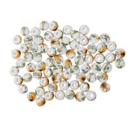 ibasenice 100pcs Ceramic Spacer Beads for Jewelry Making Round Porcelain Beads with Smooth Hole for DIY Bracelets and Accessories Chic and Simple Design