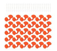 ibasenice 100Pcs Chicken Pecking Guards Anti-pecking Eye Glasses for Poultry Hen Protection Red Spectacles to Prevent Fighting and Survival Rate