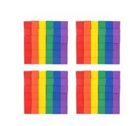 ibasenice 100PCS Colorful Wooden Craft Cubes DIY Square Blocks for Kids and Adults 1CM 2CM Sizes for Educational Games and Creative Projects