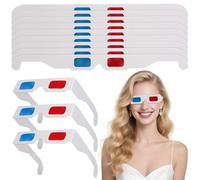 ibasenice 100Pcs Disposable 3D Glasses, Red Blue Anaglyph Cardboard Frame for Movie