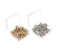ibasenice 100pcs Electric Guitar Mounting Screws Pickguard Screws Metal Caps Easy to Install