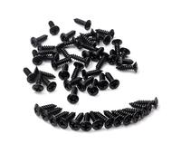 ibasenice 100pcs Electric Guitar Pickguard Screws Black Head Screws Easy Install Metal Material
