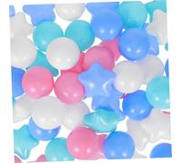 ibasenice 100pcs Macaron Ocean Balls Thickened Star Round Plastic Balls Pools Playrooms Smooth Surface Bright Colors Enhances Motor Skills and Sensory Development