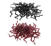 ibasenice 100pcs Realistic Fake Snakes Halloween Prank for Lifelike Snakes for Parties and Education Flexible Design Safe Material