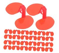ibasenice 100pcs Red Chicken Eye Glasses Large Lightweight Poultry Anti-fighting Spectacles for Farming Pheasants and Chickens Animal Welfare