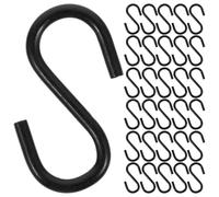ibasenice 100pcs S Shape Iron Hooks Compact Easy to Carry Coat Hanging Holder Wardrobe Hanging Organizer Kitchen Towel Hook for Camping and Wardrobe