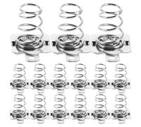 ibasenice 100Pcs Stainless Steel Aa Battery Spring Plates, Battery Contact Terminal Plates for Remote Controls and Chargers, Unipolar Negative to Positive Conversion Springs for Electronic