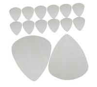 ibasenice 100pcs Stainless Steel Finger Bass Pick Guitar Picks Smooth Edge Plectrum for Electric Guitar for Rock Jazz Practice Performance