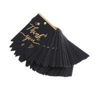 ibasenice 100pcs Thank You Labels with Elegant Foil Design for Wedding Birthday Party Favors DIY Decorative Tags with Writable Back and Prepunched for Packaging and Invitations