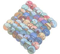 ibasenice 100pcs Waterproof PVC Scrapbooking Stickers Assorted Colour for DIY Graffiti Decals, Easy to Carry and Anti-Resistant, for Water Bottle and Handbook Stickers Decoration