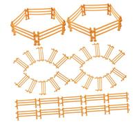 ibasenice 100pcs Yellow Plastic Fence Corral Fencing Accessories for Farm Animals Horse Stable Barn Paddock Educational Garden Fence Playset for Creative Scene Building