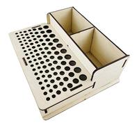 ibasenice 103 Holes Wooden Storage Holder for Leather Craft Tools Synthetic Material Construction Sturdy Leather Tools Organizer and Organizing