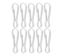 ibasenice 10pcs 30mm Stainless Steel Pet Hammock Hooks Spring Clips for Bird Parrot Feeder Attachment Metal Lanyard Flagpole Clips for Small Animals Hanging
