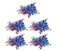 ibasenice 10pcs 4th of July Hair Clips for Little and Babies, Patriotic Red White Blue Pet Material with Comfortable Wear, for Parties and Family Gatherings to Maintain Holiday Atmosphere
