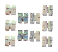 ibasenice 10pcs Abalone Inlay Dots for Guitar and Mandolin Diamond Shape Shell Material Light Weight Easy to Use Replacement for Fingerboard Inlays