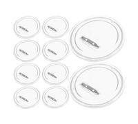 ibasenice 10pcs Acrylic Badge Pins with Picture Frame Design, Versatile and Resist Breaking, Large Photo Button Pins for DIY Crafts and Creative Projects