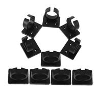 ibasenice 10pcs Adjustable Desk Microphone Clip Wall Mount Stand Mic Cable Clips Square Holder Home Use Studio Bracket