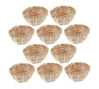 ibasenice 10pcs Artificial Bird Nest Handmade Hanging Nest Bamboo Crafted for Canary Budgie Parrot Nesting