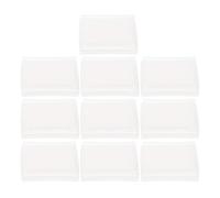 ibasenice 10pcs Blank Ink Pad Fingerprint Ink Pad Portable Bright Color Plastic Sponge Workmanship for DIY Handicrafts