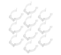 ibasenice 10pcs Buckle LED Light Tube Clamps Round Plastic Clips Sleek Modern Design Easy Installation Secure Fixing for LED Tubes and Fluorescent in Malls and Residential Spaces