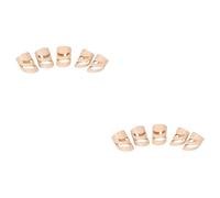 ibasenice 10pcs Colorful Guitar Finger Picks Ergonomic Design Guitar Thumb and Finger Sleeves for Acoustic Electric Bass Banjo Ukulele Protection for Fingernails Beige