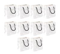 ibasenice 10pcs Decorative Pouch Storage Bag with Marble Texture Design Large Capacity Premium Paper Material Stylish Elegant for Giving and Keeping Jewelry Organized by The Bedside